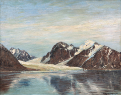Glacier in Magdalena Bay, Spitsbergen by Friedrich Kallmorgen