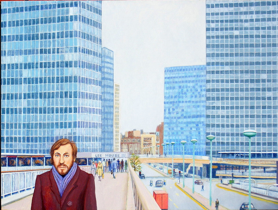 ‘Glories of modern architecture: London Wall in the 1970s’, (2013) Oil on linen, 76.3 x 101.7 cm