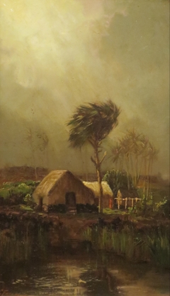 Grass Shack on a Shore, Vicinity of Hilo by Charles Furneaux