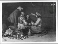 Guardroom with Soldiers playing Cards by Gerard ter Borch II