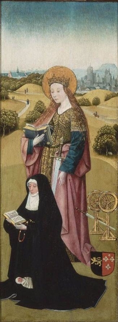 Heilwich van der Rullen and Her Daughters with Saint Mary Magdalen (outer face); Hendrixke van Langhel and Her Deceased Child with Saint Catherine (inner face)