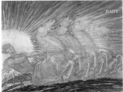Helios mit dem Sonnenrossen by Franz Stuck