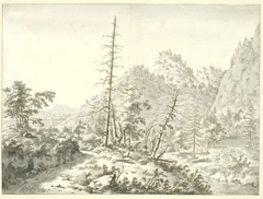 Heuvellandschap in de omgeving van Grenoble by Frederik de Moucheron