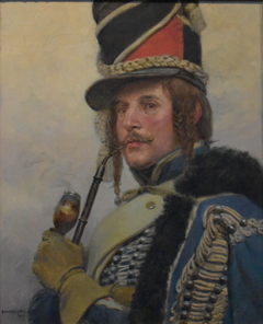 Hussard fumant la pipe by Édouard Detaille