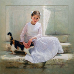 "Thalia and the cat " by Οδυσσέας Οικονόμου