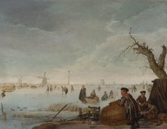 Ice Landscape with Duck Hunters