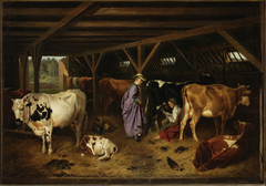 In the barn by Józef Brodowski the Elder