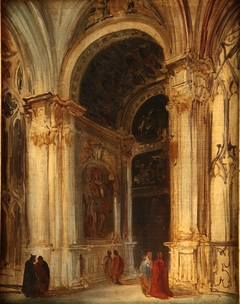 Interior de iglesia by Jenaro Pérez Villaamil