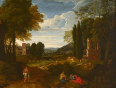 Italian Scene with a Shrine by Jean François Millet II