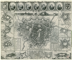 Kaart van Groningen, 1672