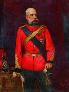 Kaiser Franz Joseph I. in englischer Regimentsuniform by Leopold Horovitz