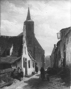 Kerk te Zandvoort by Cornelis Springer