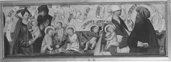 Kirchheimer Sippenaltar, Predella: Alpheus und Maria Cleophae, Zebedäus und Maria Salome mit ihren Kindern by Master of Kirchheim