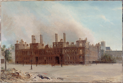 L'Hôtel de Ville après l'incendie de 1871 by Frans Moormans