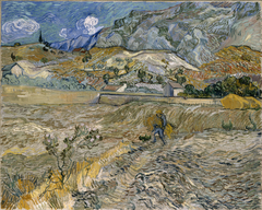 Landscape at Saint-Rémy (Enclosed Field with Peasant) by Vincent van Gogh