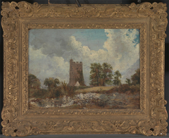 Landscape with a Church by Frederick W Watts