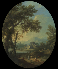 Landscape with Cattle near a River by Giovanni Battista Cimaroli