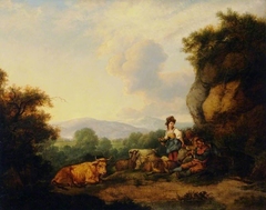 Landscape with Shepherds by Philip James de Loutherbourg