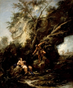 Landscape with the Temptation of Christ by Alessandro Magnasco
