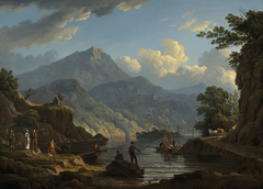 Landscape with Tourists at Loch Katrine by John Knox