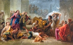 Le Christ chassant les marchands du temple by Jacques Gamelin