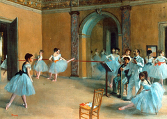 Le Foyer de la danse à l'Opéra de la rue Le Peletier by Edgar Degas
