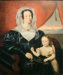 Madame Charles-Hilaire Têtu, née Elizabeth O'Brien, and Her Son Eugène by Théophile Hamel