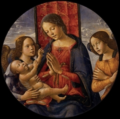Madonna adoring the Child with two angels by Domenico Ghirlandaio