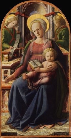 Madonna and Child Enthroned with Two Angels by Filippo Lippi