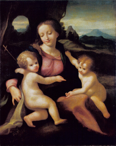 Madonna and Child with the Infant Saint John by Antonio da Correggio