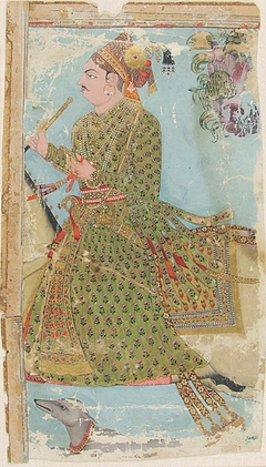 Maharaja Ajit Singh of Marwar (r. 1679-1724) Riding: a fragment by anonymous painter