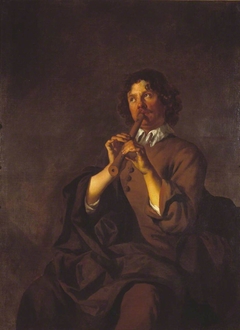 Man Playing a Pipe