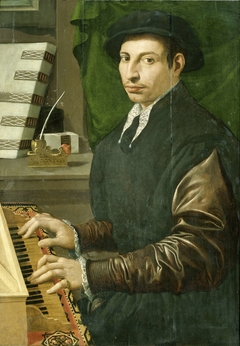 Man Playing the Clavichord by Francesco Traballesi