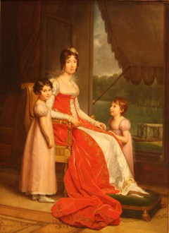 Marie-Julie, reine d'Espagne et ses deux filles Zénaïde et Charlotte by Marie-Éléonore Godefroid