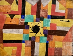 Mit der rotierenden Schwarzen Sonne und dem Pfeile by Paul Klee