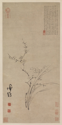 Narcissus and Plum Blossoms (Meihua shuixian tu 梅花水仙圖)