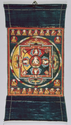 Painted Banner (Thangka) of Vajrasattva Mandala by Anonymous