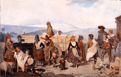 Peasant dance in Soria by Valeriano Bécquer