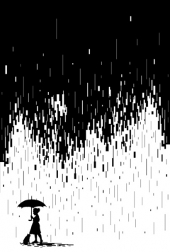 Pixel rain by Steven Toang Wei Shang