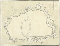 Plattegrond van Kortrijk, 1706 by Samuel Du Ry de Champdoré