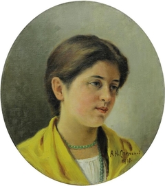 Portrait of a girl by Alexander Nikolaevich Stepanov