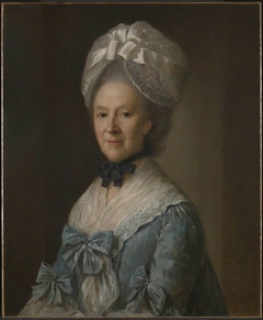 Portrait of a Lady in a Blue Dress, possibly Mrs Mary Barnardiston by Nathaniel Hone the Elder