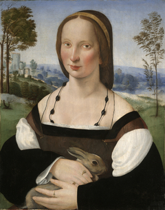 Portrait of a Lady with a Rabbit by Ridolfo del Ghirlandaio