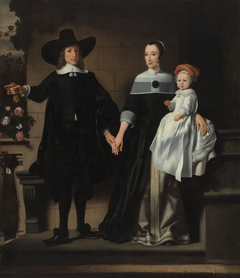 Portrait of a married couple with child