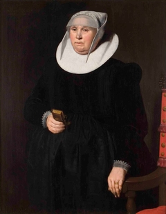 Portrait of Anna Catharina van Dekema (1559-..) by Wybrand de Geest