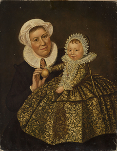 Portrait of Catherine Hooft and her nurse