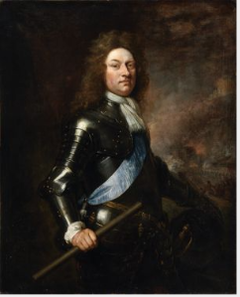 Portrait of Godert de Ginkel (1630-1703), 1st Earl of Athlone (1630-1703), with the Taking of Athlone, County Wethmeath by Godfrey Kneller
