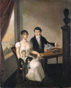 Portrait of Johannes Thrane with family
