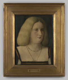 Portret "Onbekende vrouw" op hout door Vincenzo Catena circa 1525 by Vincenzo Catena