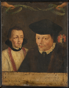 Portret van Alard Dircksz van Waterlant en David Leenderts by Anoniem